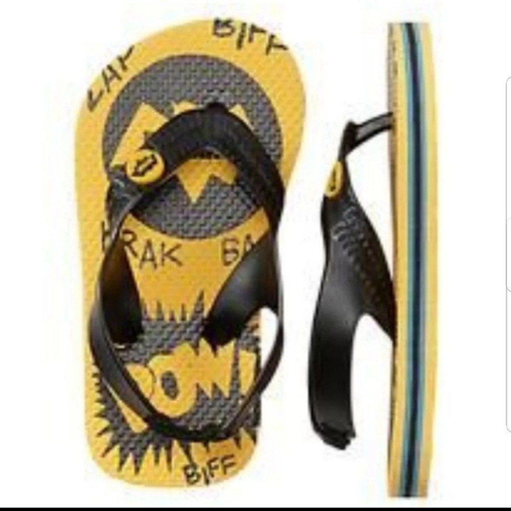 Gap Junk Food Batman Flip Flop Sandals Shoes 5 6